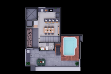 Cobertura com 3 Quartos (1 suíte) no Residencial Laguna em caiobá 